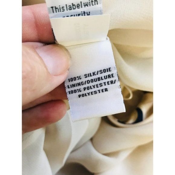 Diane Von Furstenberg Silk New Della Ruched Tie Waist Dress Retro Beige Dot, 6 - Picture 16 of 16